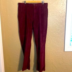 Men’s Line New Burgundy Izod Corduroy Pants 34x32
